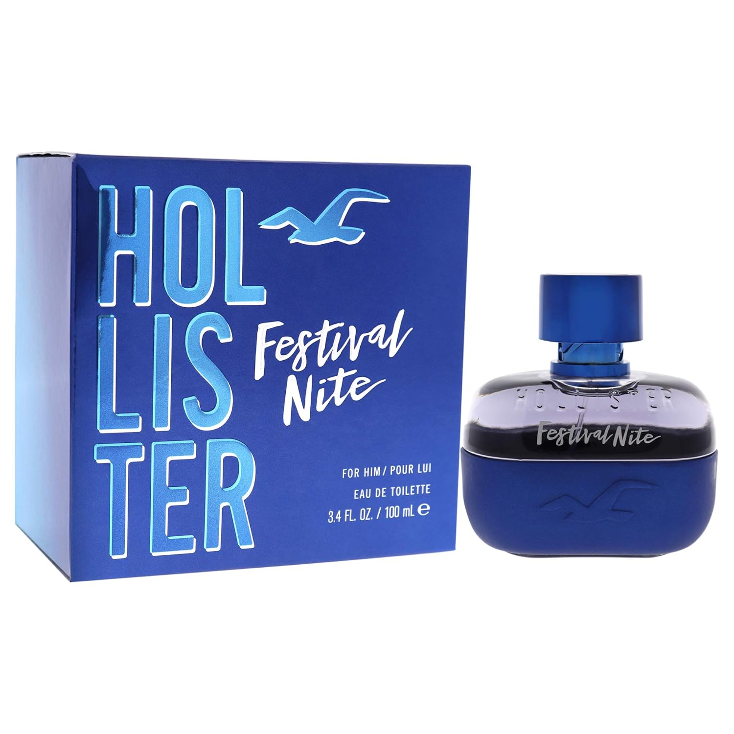Hollister Festival Nite EDT Spray for Men, 3.4 Oz