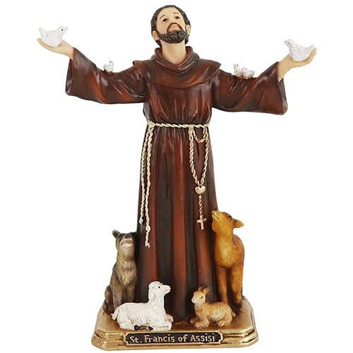 Annie's Boutique 8'' St. Francis of Assisi Statue, Brown