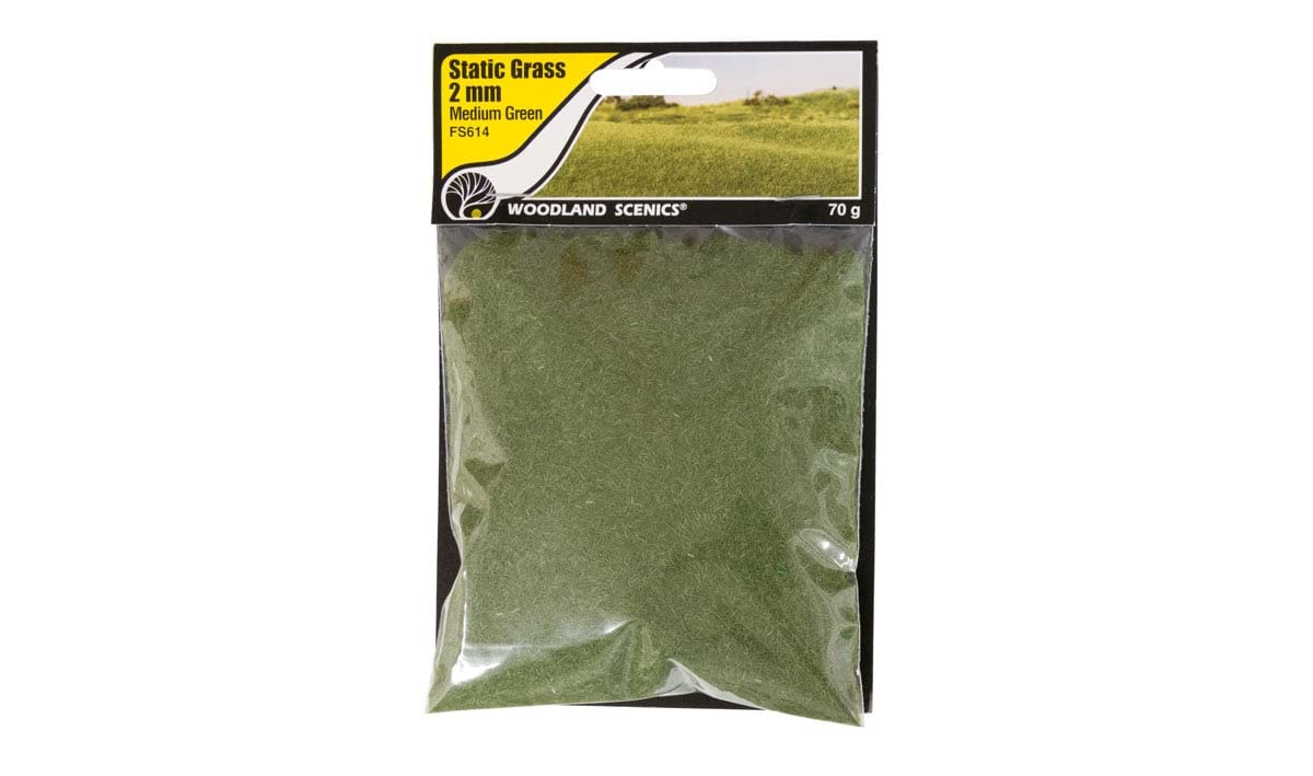 Woodland Scenics Static Grass 2mm-Medium Green FS614