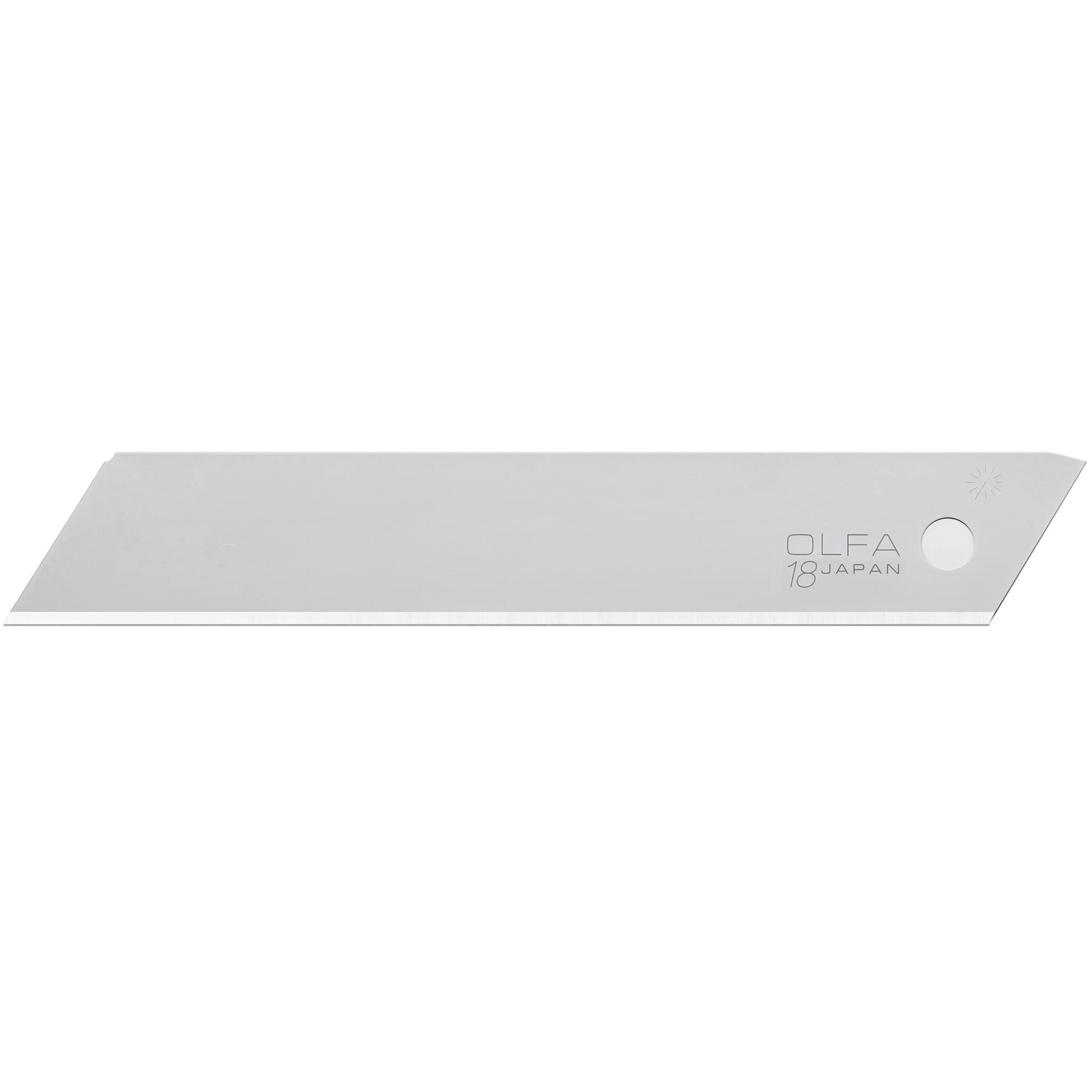 OLFA L-SOL-10B 18mm Heavy-Duty Solid Replacement Blades, 10-Pack (9009)