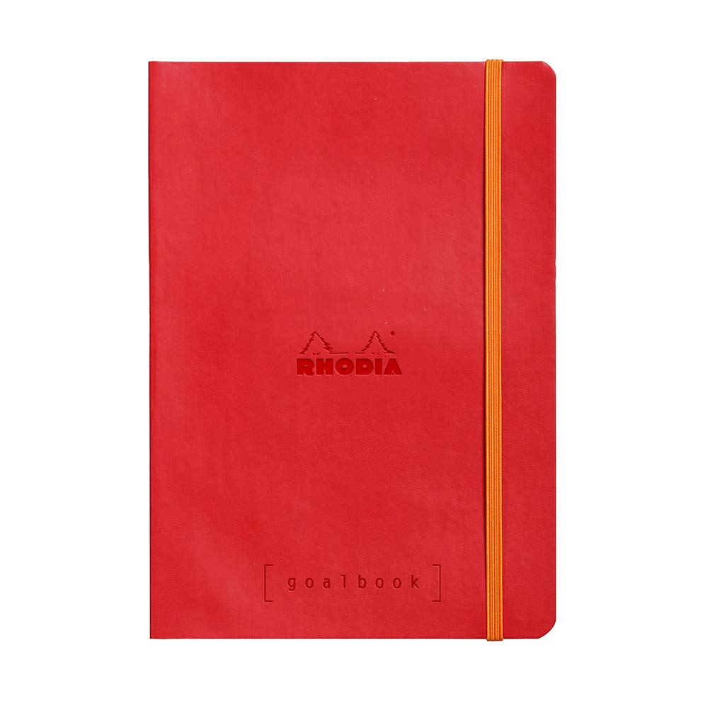 Cahier de notes à couverture souple Rhodia - Grille à points 224 pages numérotées - 6 x 8 1/4 - Coquelicot