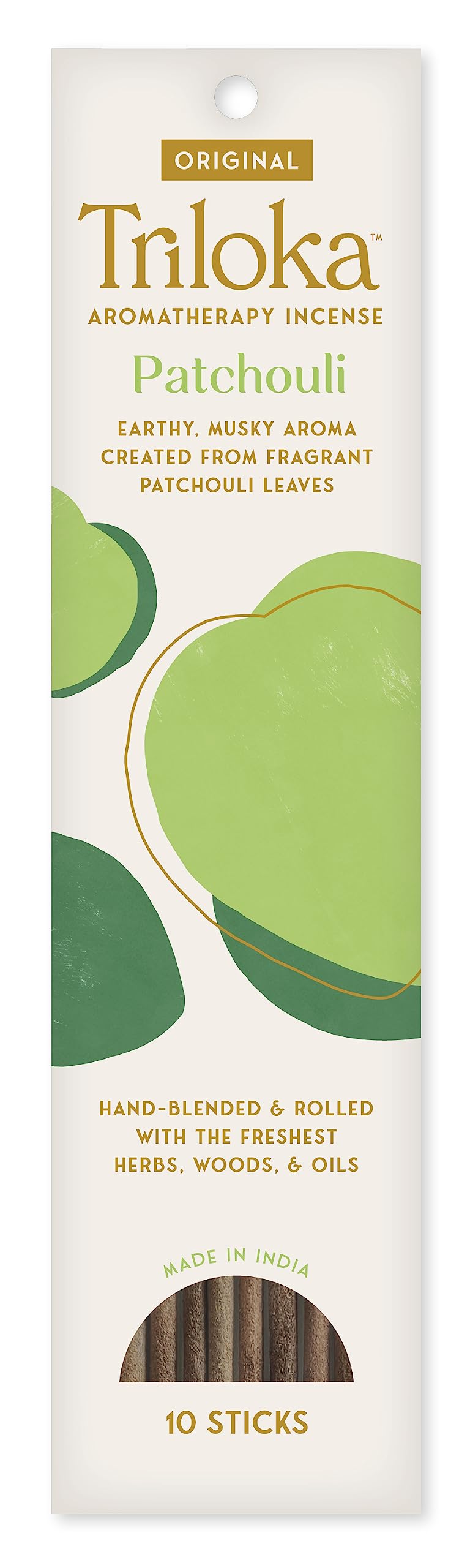 Triloka Original Incense, Patchouli, 10 Sticks