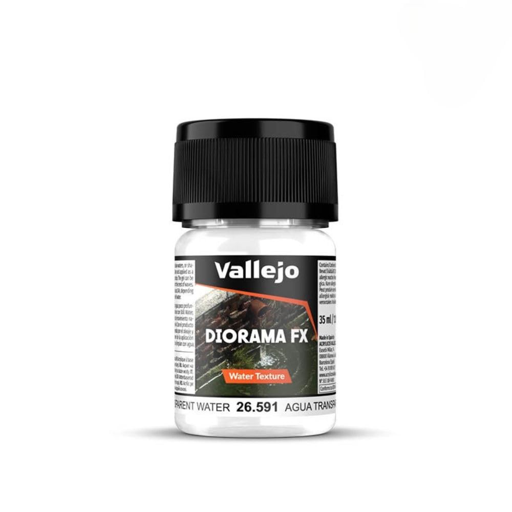 Vallejo Diorama FX Water Textures, Transparent Water 35 ml (1.18 Fl Oz)