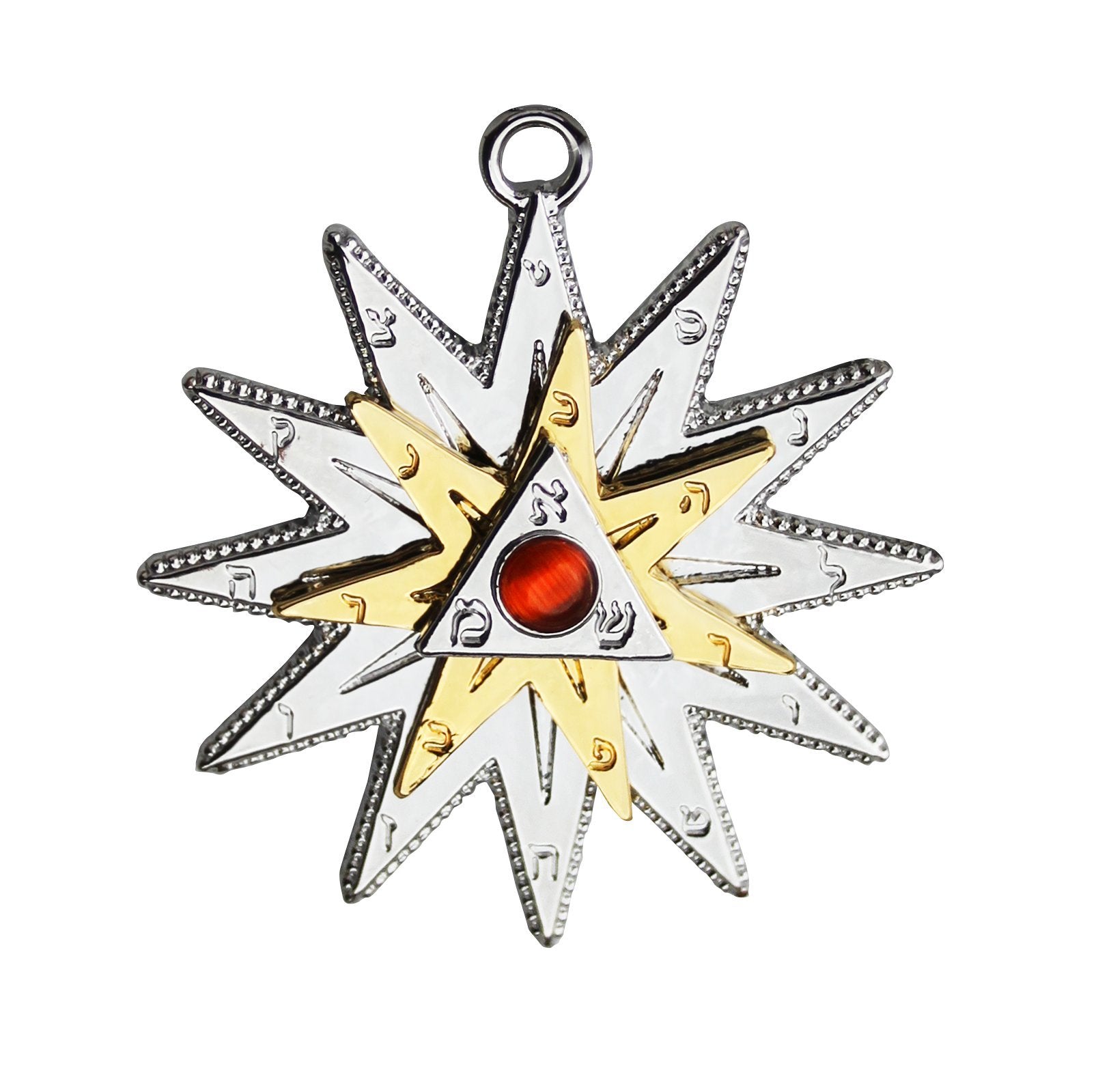 Colgante con amuleto de protección y energía positiva con estrella de la Cábala mística de Enchanted Jewelry