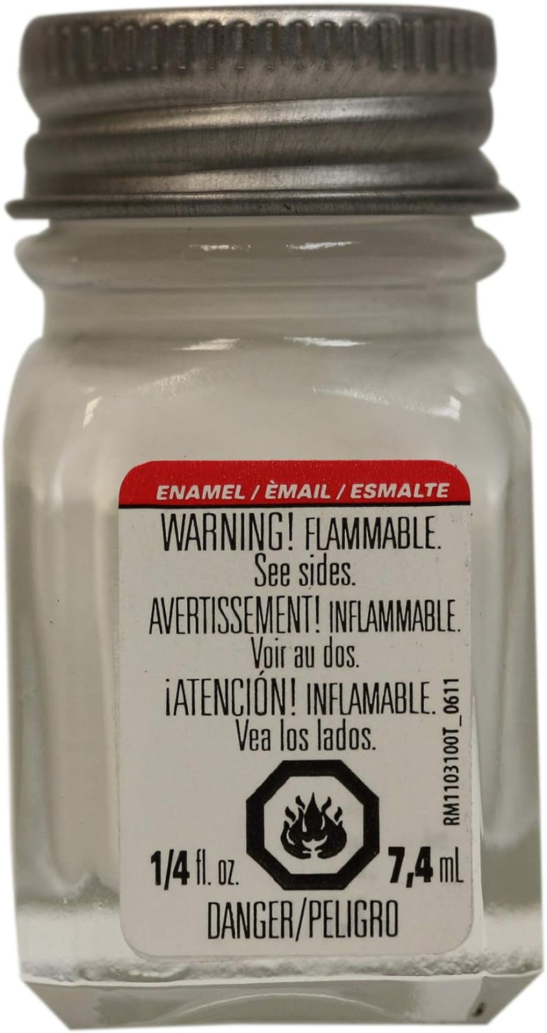 Testors Enamel Paint - Gloss White, 1/4 oz bottle