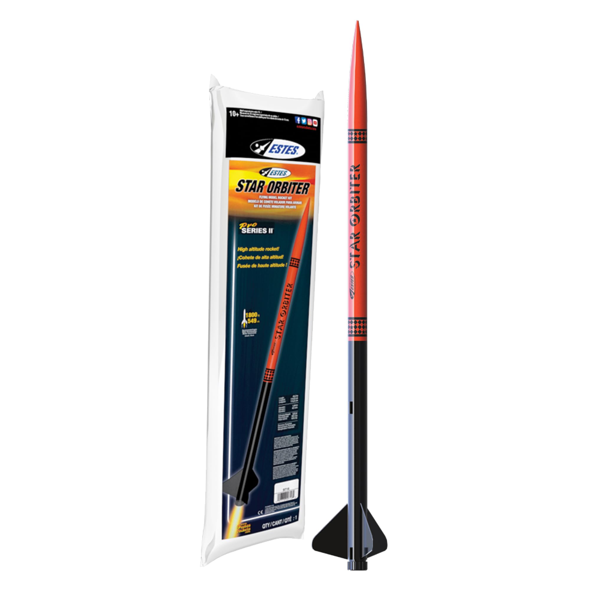 Estes 9716 Pro Series II Star Orbiter Model Rocket Kit, Intermediate Flying-Rocket-Model Kit