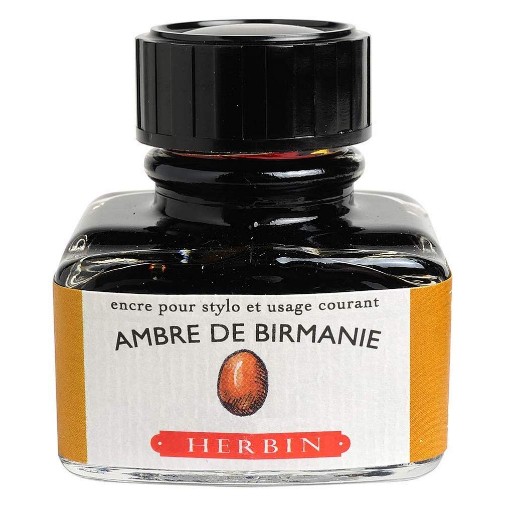 Encre pour Stylo Plume Herbin - Flacon 30ml - Ambre de Birmanie