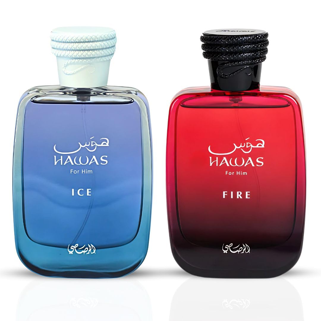 Spray EDP RASASI Hawas Ice For Him & Hawas Fire 100 ml (3,4 oz) (lot Ice & Fire)
