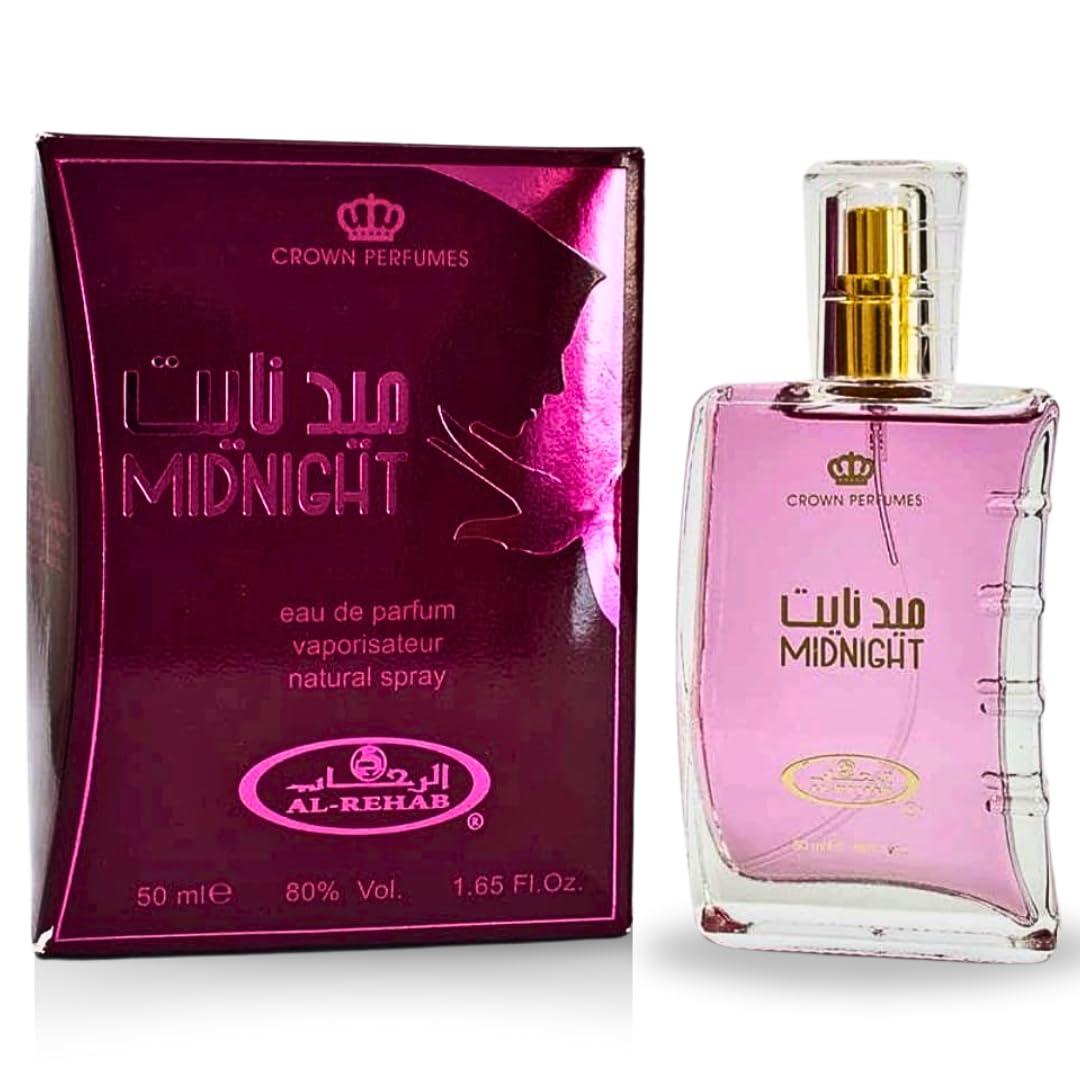 Al Rehab Midnight Eau de Parfum Spray para mujer, 1,7 onzas líquidas (50 ml)