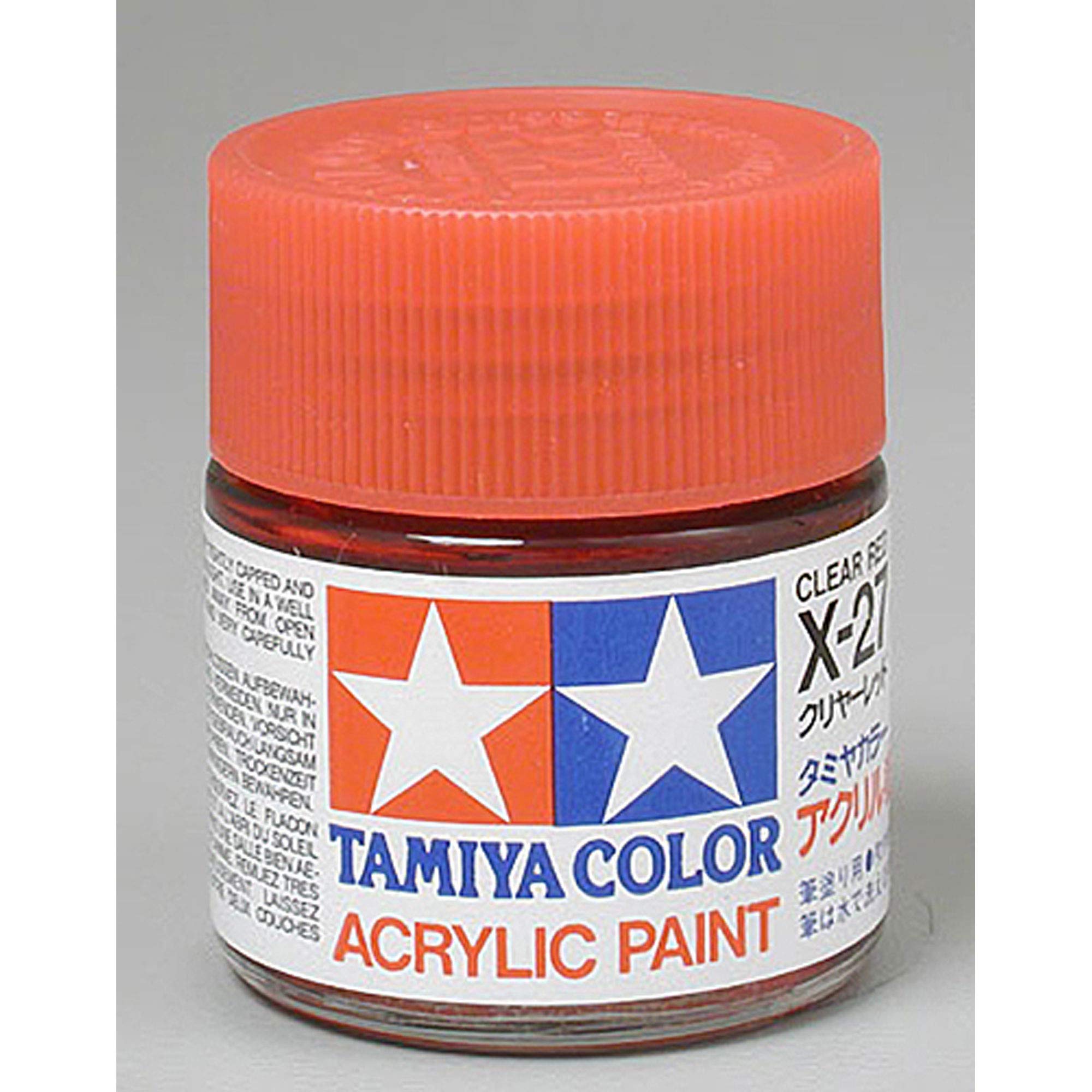 Peinture acrylique Tamiya X27 Gloss Clear Red TAM81027 pour plastiques