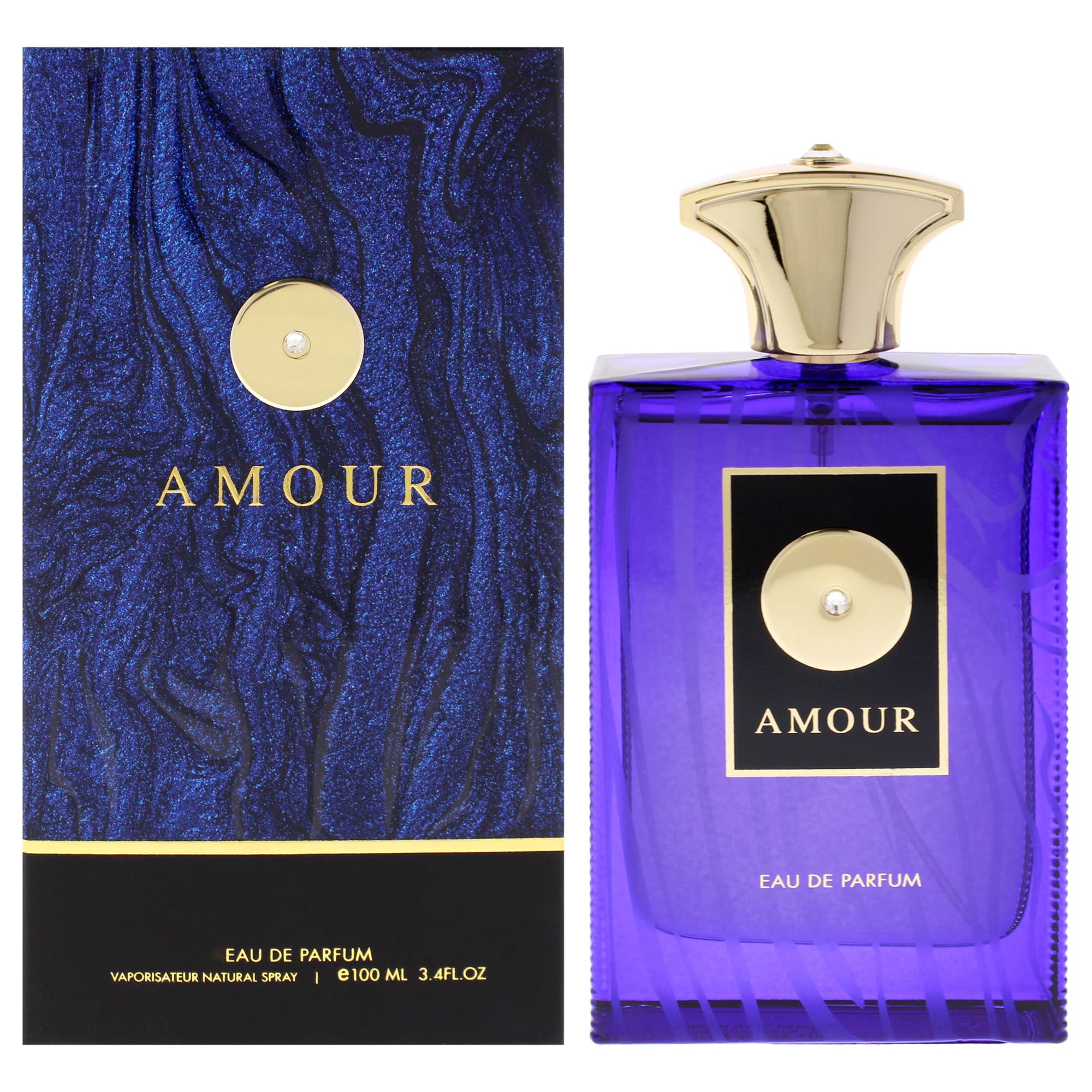 Le Vogue Amour Eau de Parfum Unisex, Fresh Spicy Aromatic Fragrance for Daily Wear, 3.4 oz Spray