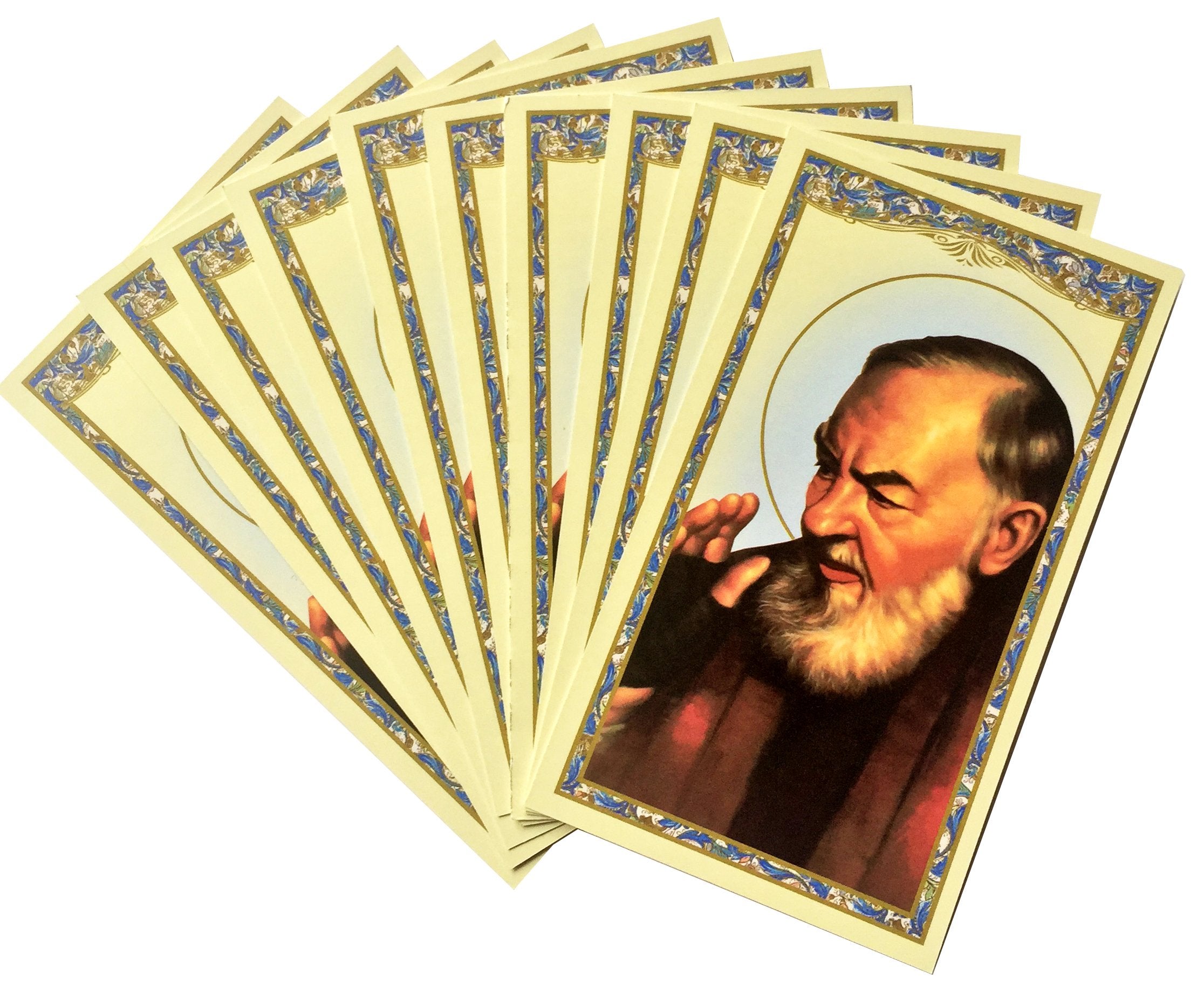 Christian Brands Saint Padre Pio Holy Card - Prayer to Padre Pio (Pack of 10)