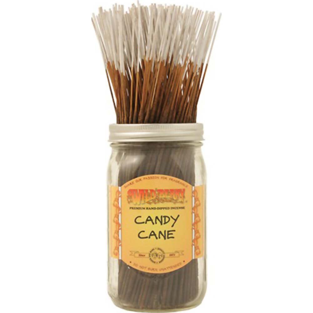 Wild Berry Candy Cane Incense Sticks, 100 Count Hand-Dipped Aromatic Incense