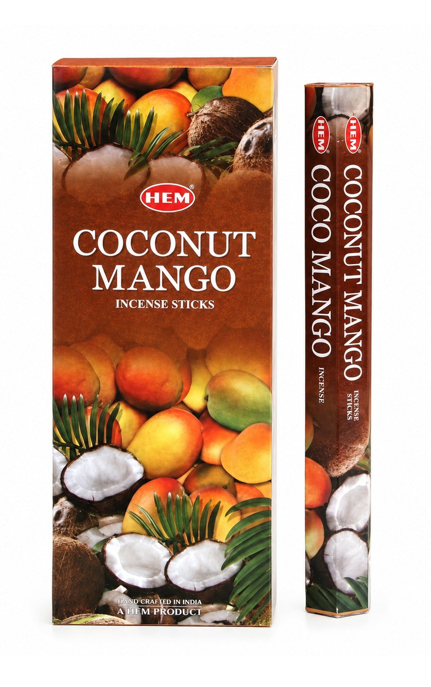 Hem Coconut Mango Incense Sticks - 120 Stick Bulk Box (6 Inner Tubes of 20)