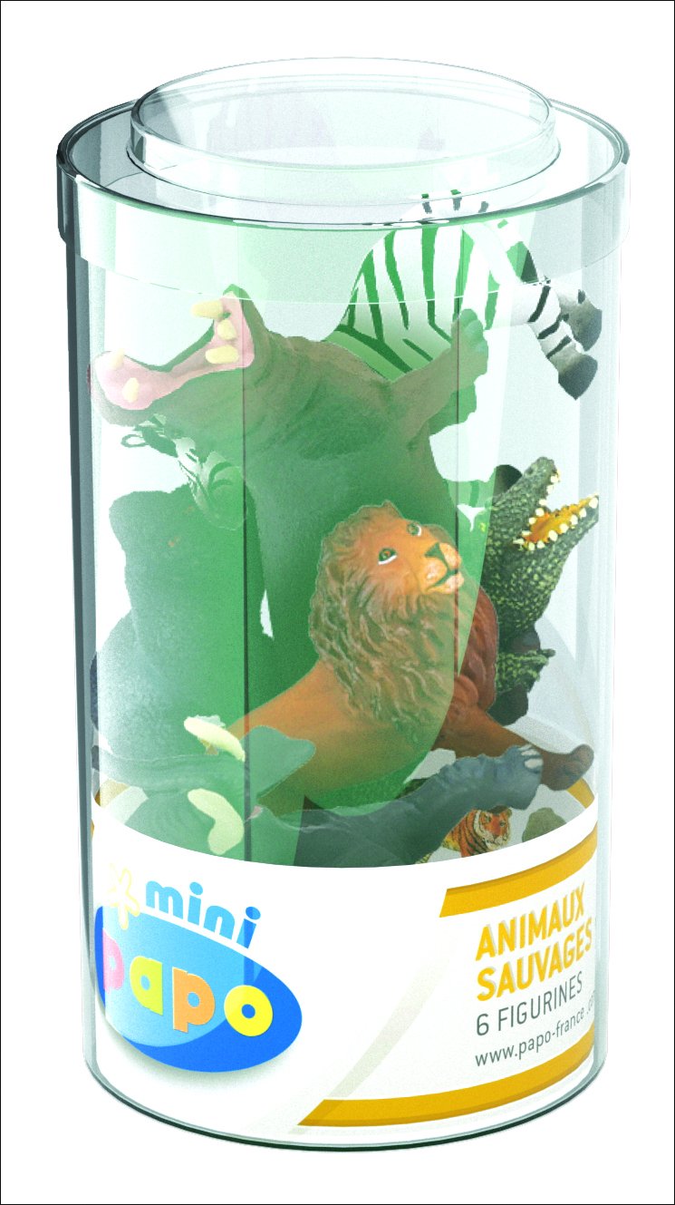 Figura de animales salvajes Papo Mini Plus, multicolor