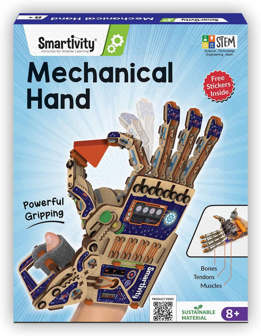 Smartivity DIY Robotic Mechanical Hand STEM Building Kit for Kids