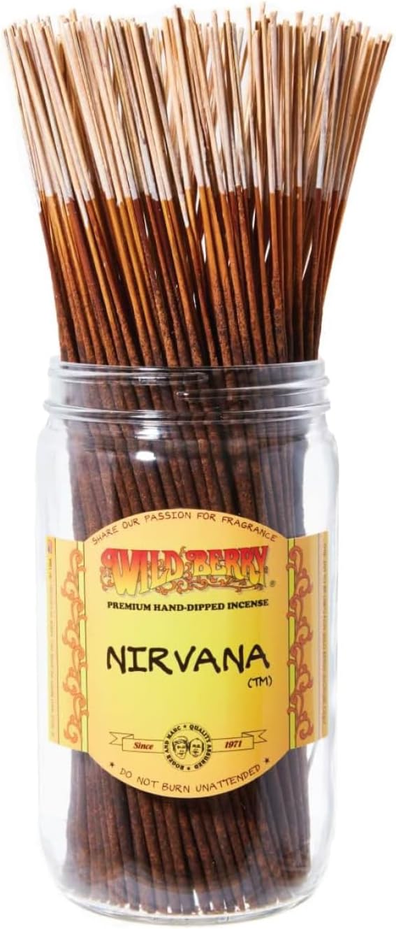 Wild Berry Nirvana Incense Sticks, 100 Count Hand-Dipped Aromatic Incense