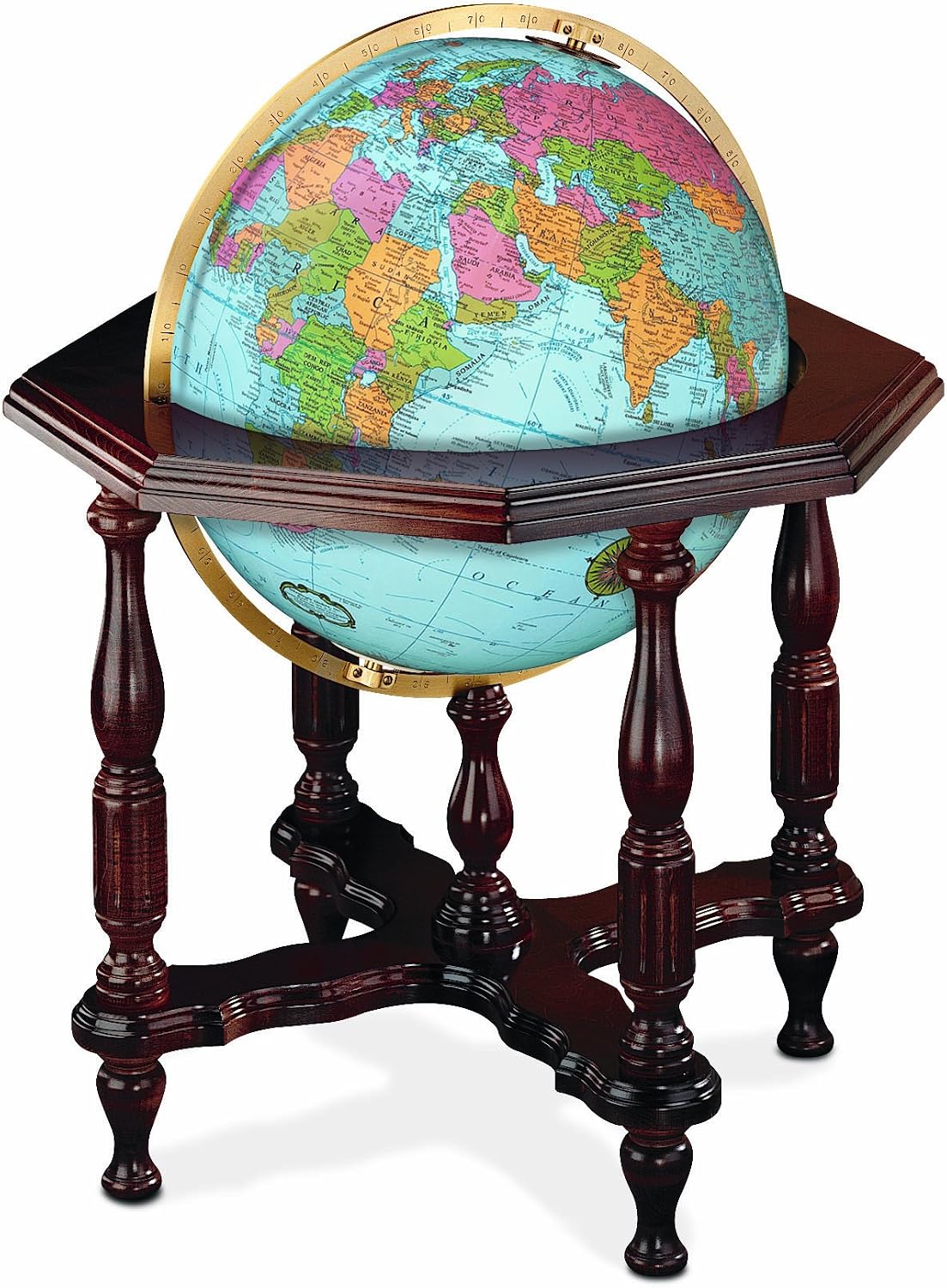 Globo terráqueo iluminado Replogle Statesman, azul, 20"