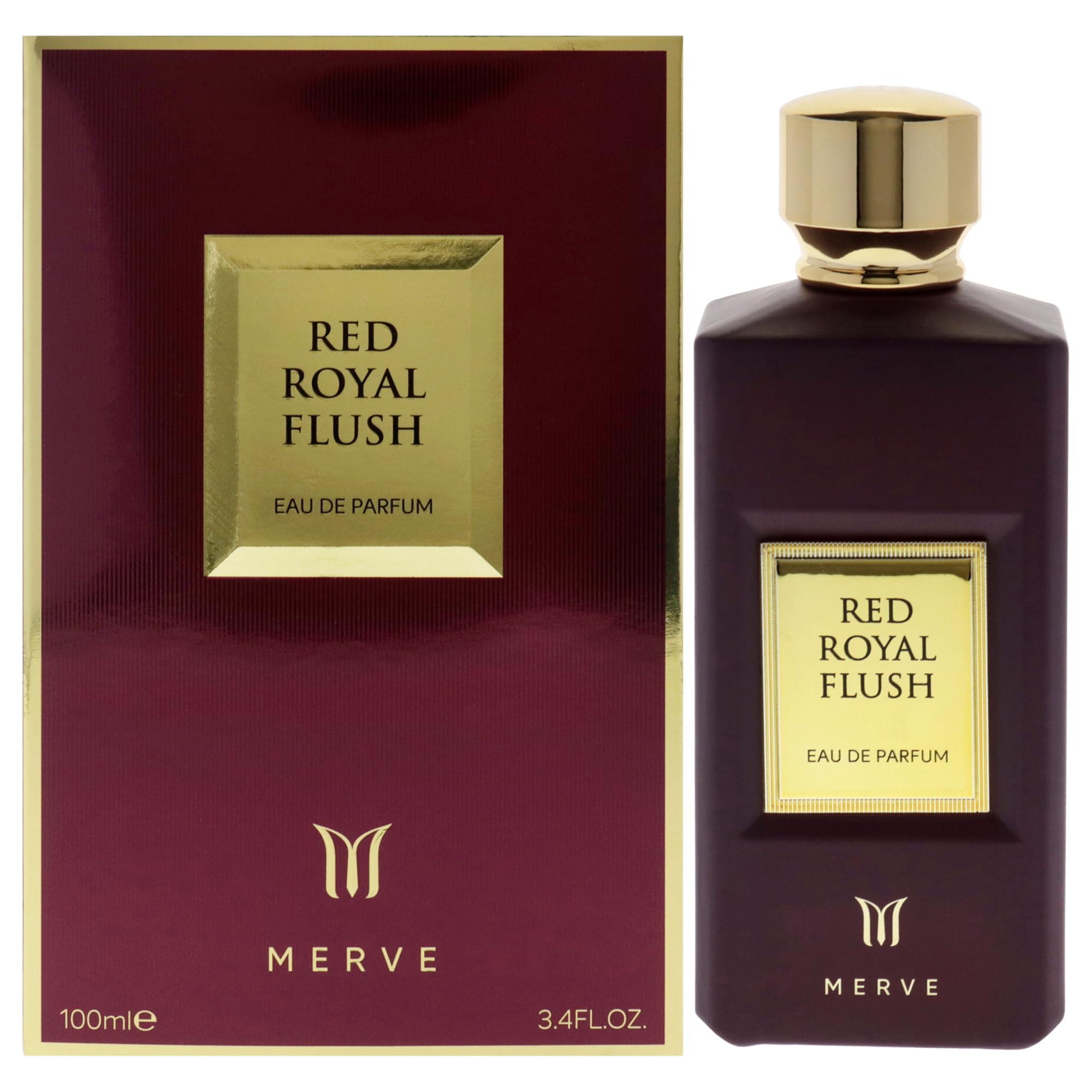 Merve Red Royal Flush Eau de Parfum Unisex Spicy Floral Amber Scent 3.4 oz Spray