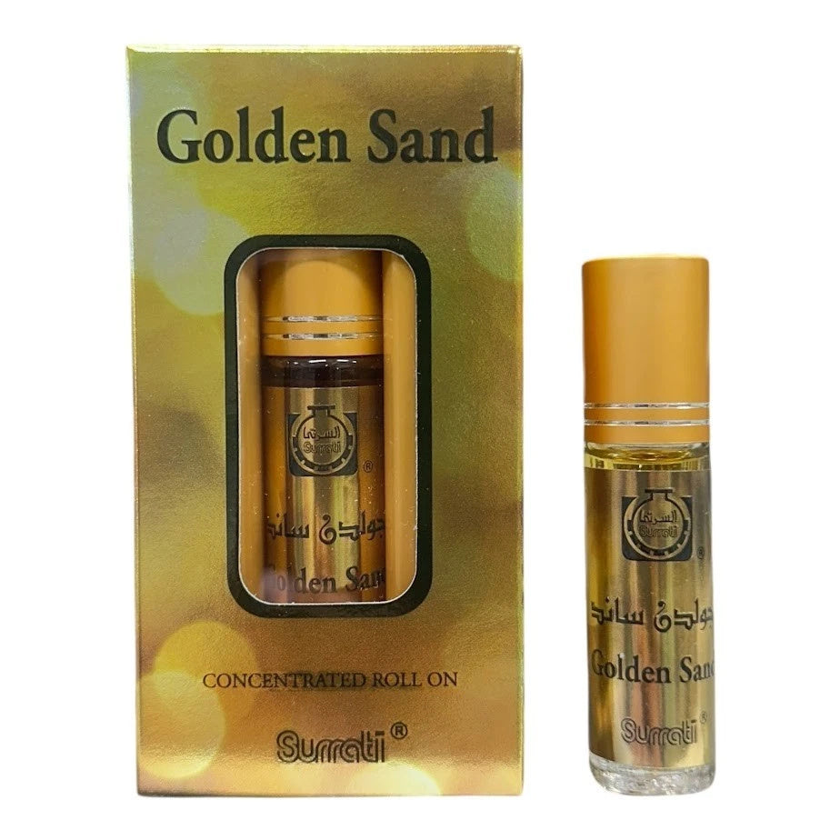 Surrati Golden Sand Concentrated Perfume Oil, Alcohol-Free Roll-On, Unisex, 6ml