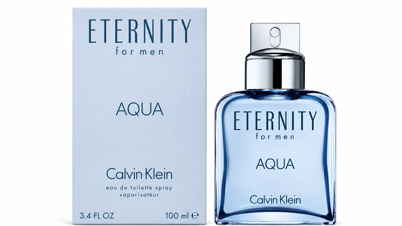 Calvin Klein Eternity Aqua Cologne for Men EDT Spray, 3.4 oz (100 ml), Fresh