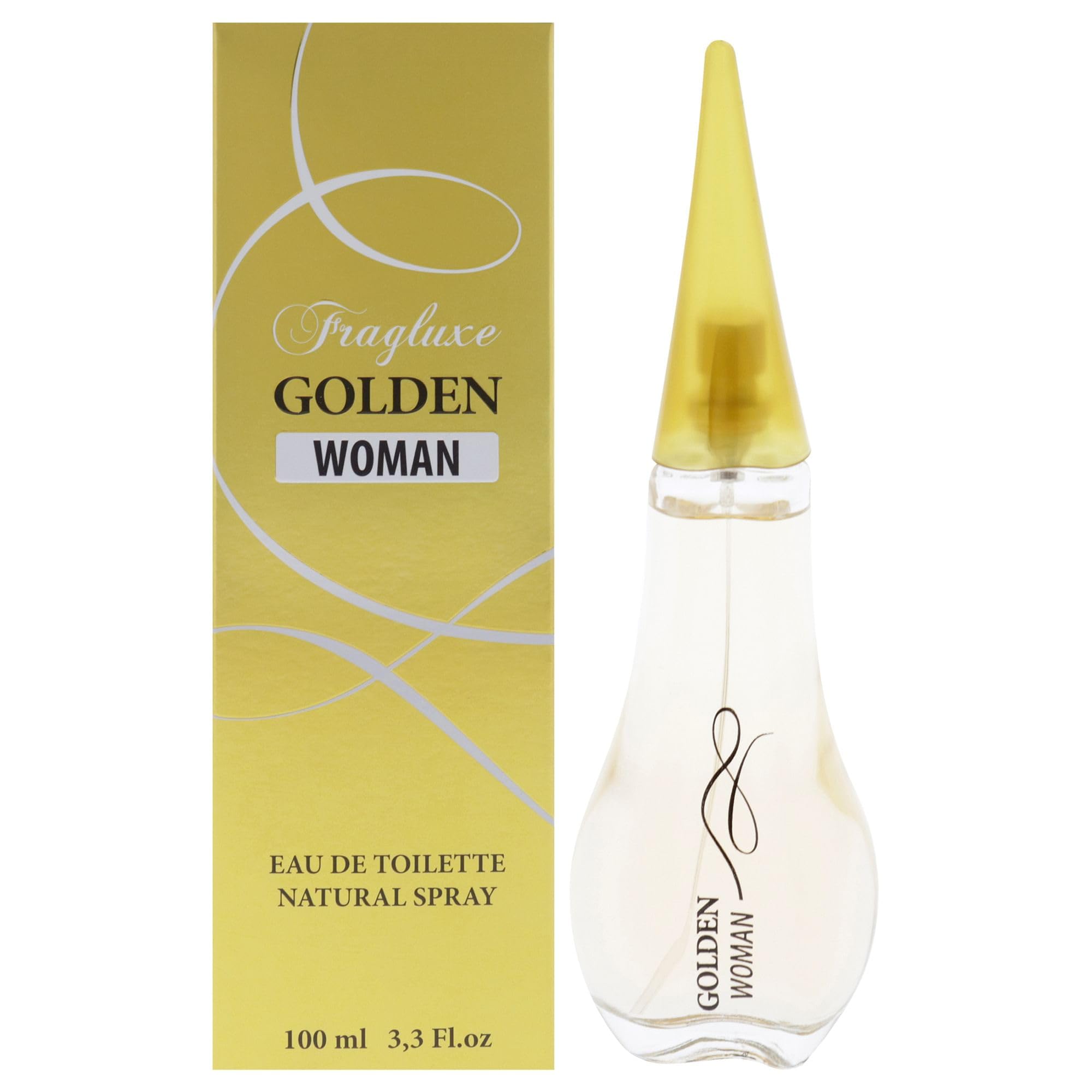 Fragluxe Golden Woman Eau de Toilette Women Floral Fruity Scent 3.3 oz Spray