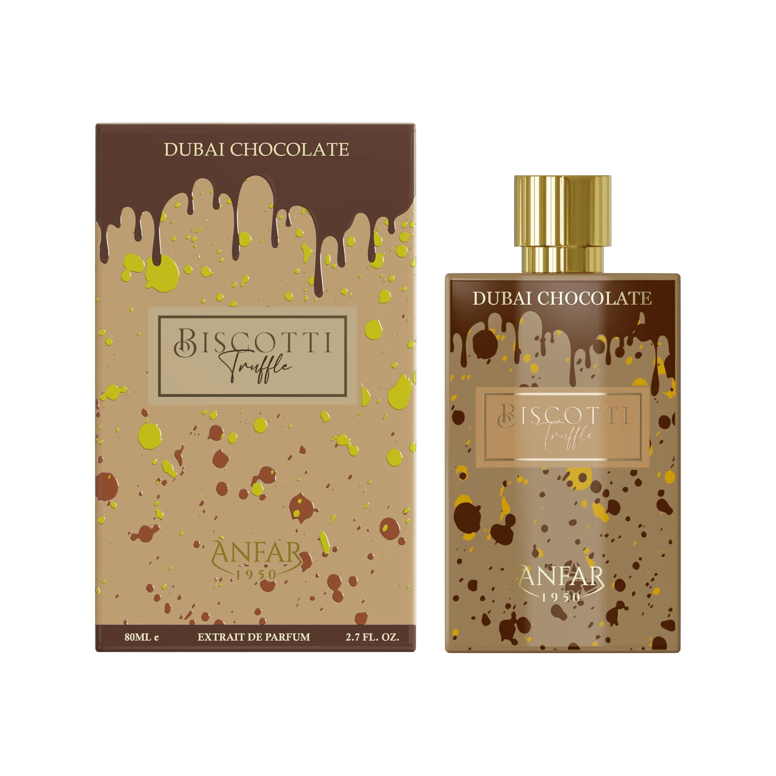 Anfar Dubai Chocolate Biscotti Extrait Parfum 2.7 Fl Oz (80 ml) - Sweet Gourmand