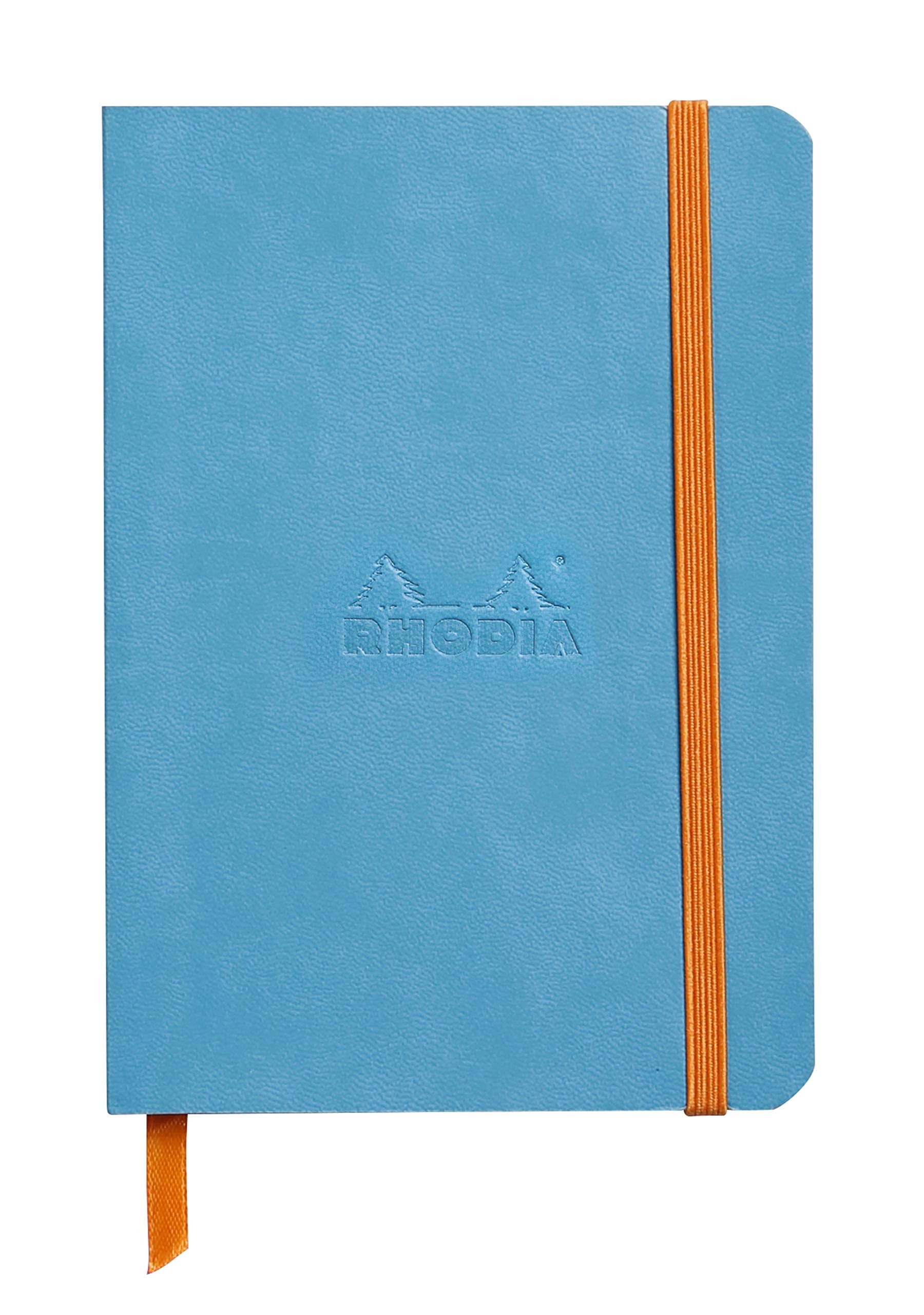 Cuaderno blando Rhodia Rhodiarama - 72 hojas rayadas - 4 x 5 1/2 - Turquesa