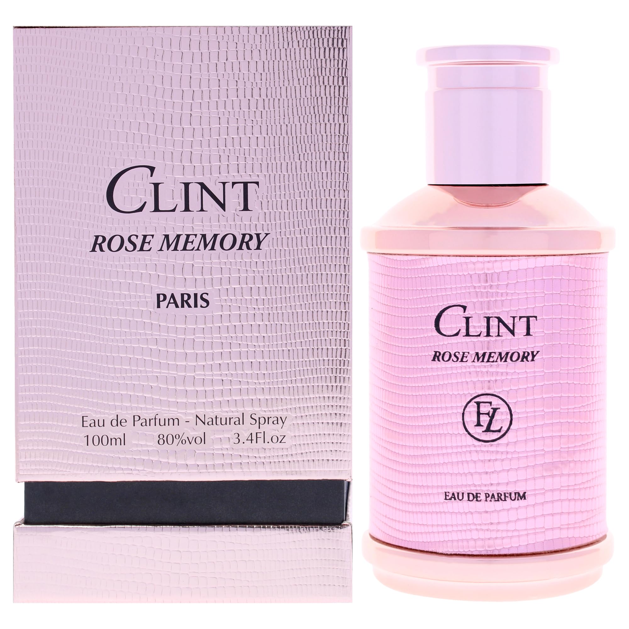 L'Orientale Clint Rose Memory Eau de Parfum for Women, Floral Fruity Fragrance with Pear Rose Iris Musk and Cedarwood, 3.4 oz Spray