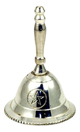 Campana de altar New Age con diseño de pentagrama, 3 pulgadas de alto