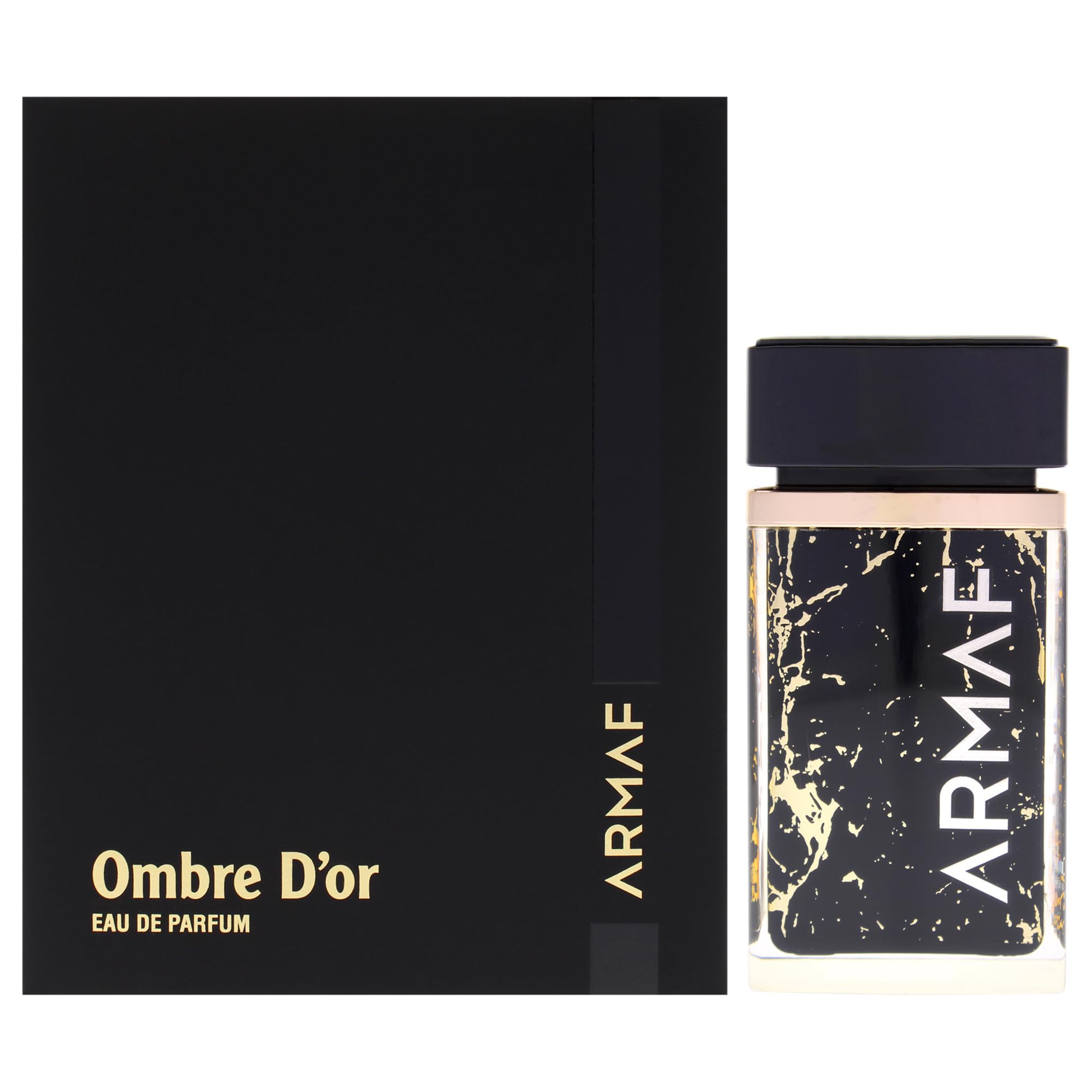 Armaf Ombre D'Or Eau de Parfum for Men, Warm Woody Amber Fragrance with Subtle Spice and Smooth Depth, 2.5 oz Spray