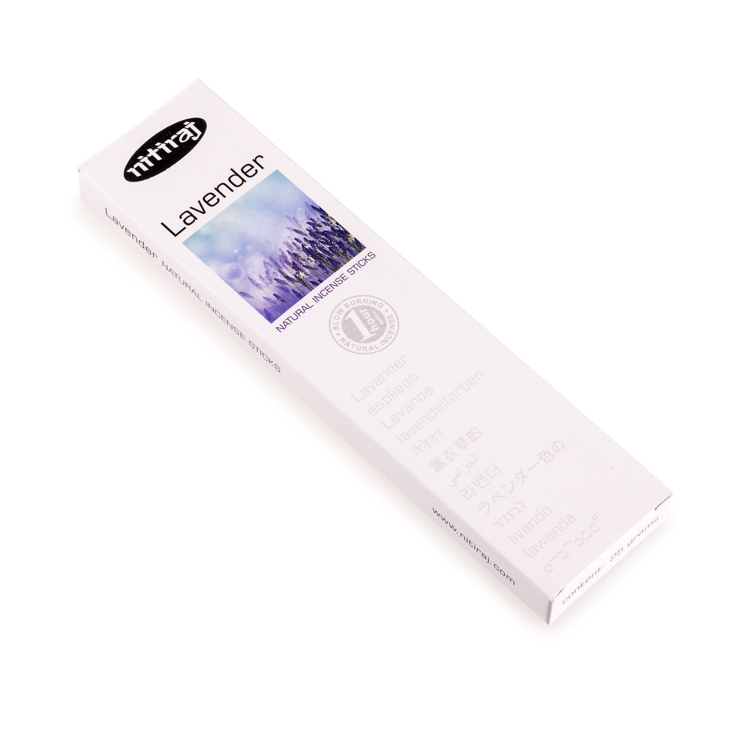Nitiraj Premium LAVENDER Natural Incense Sticks, 25 grams