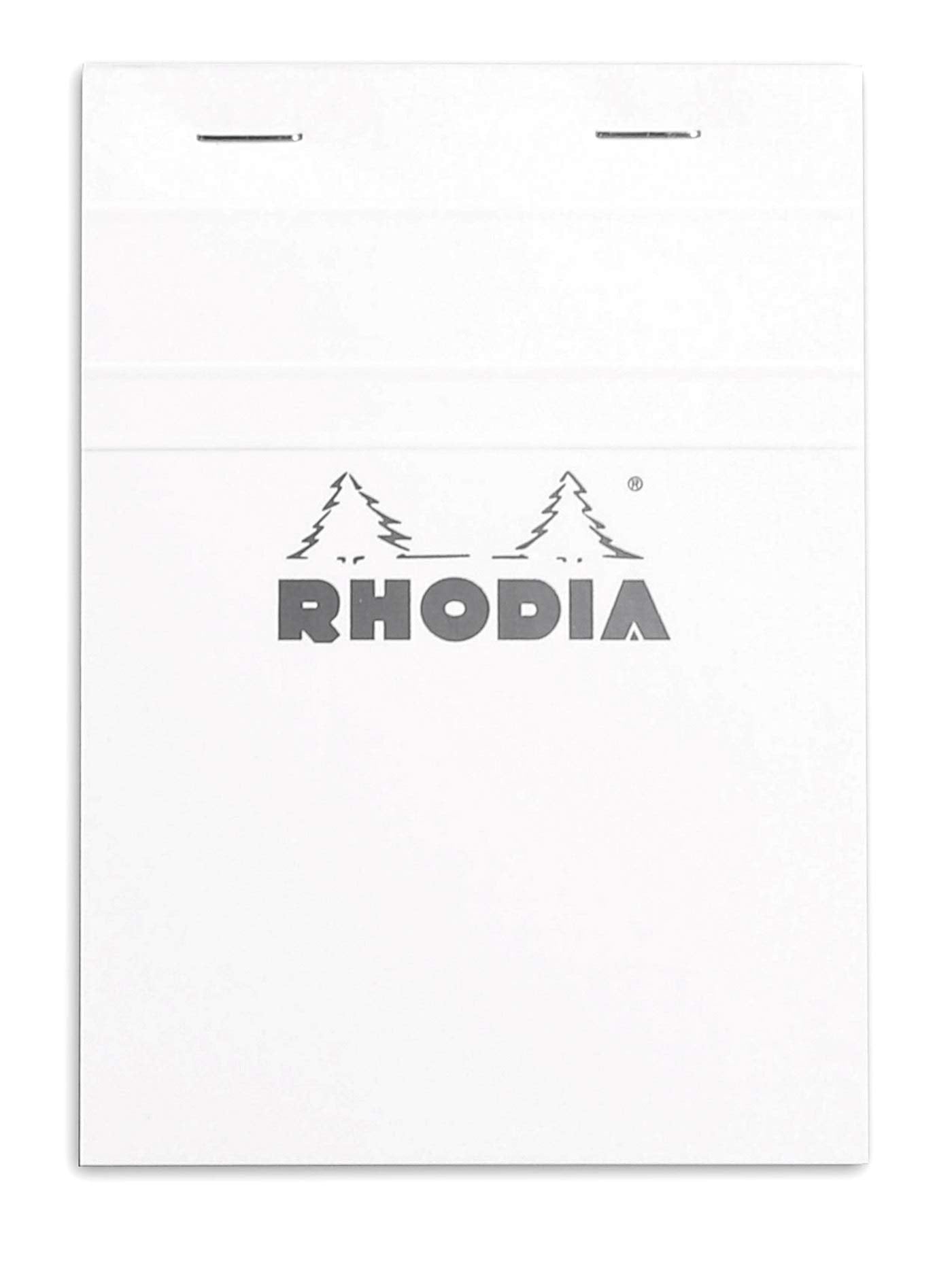 Rhodia Staplebound Notepad - Lined 80 sheets - 4 x 6 - White cover