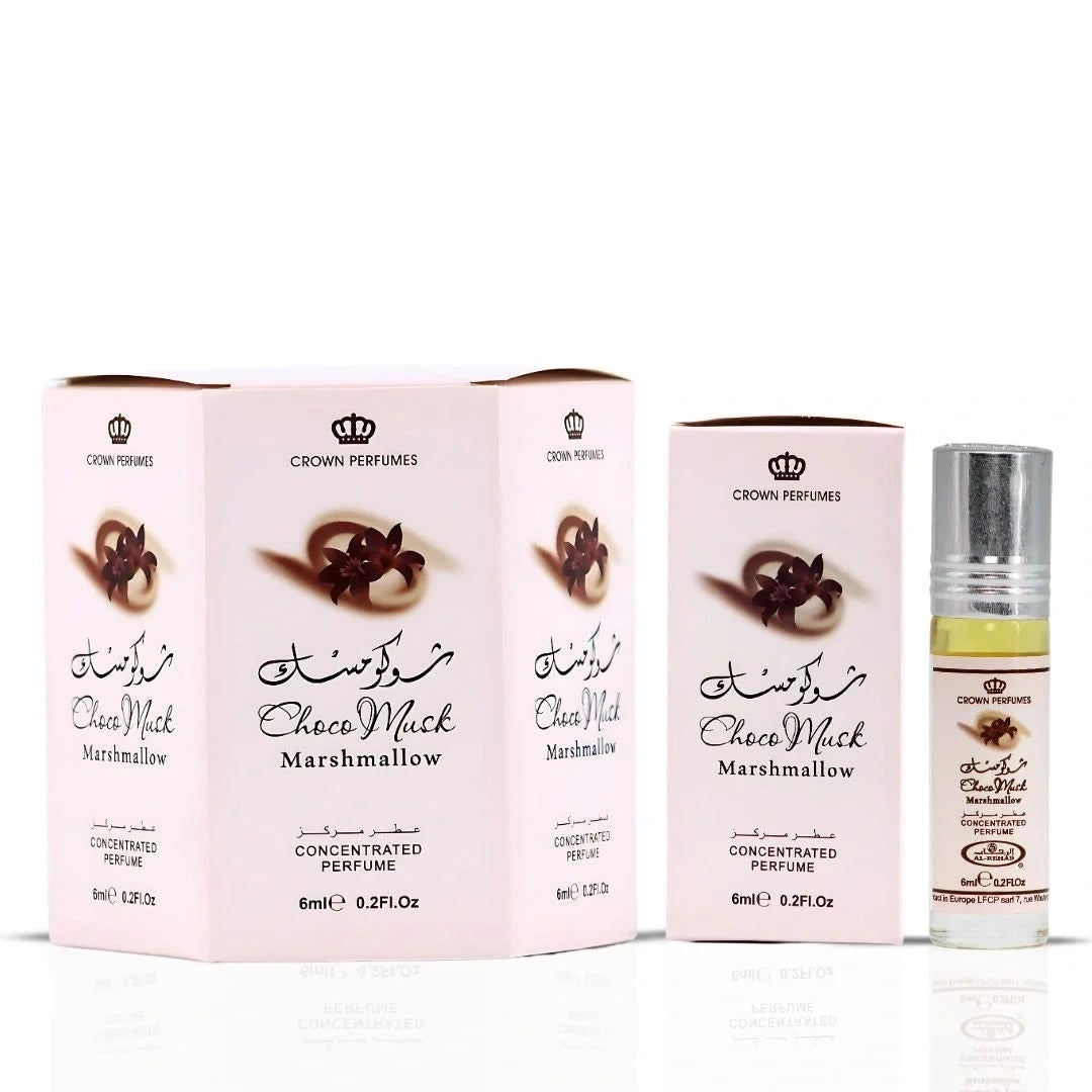 Choco Musk Marshmallow Perfume Oil CPO 6 ml (0.2 Oz) by Al Rehab (Box of 6)