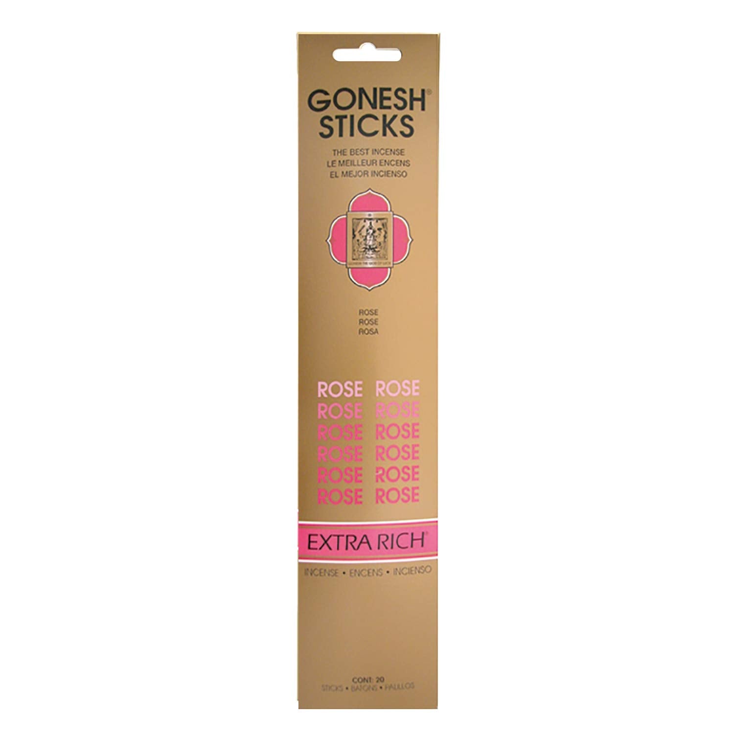 Incienso Gonesh Extra Rico Rosa 20 Varillas