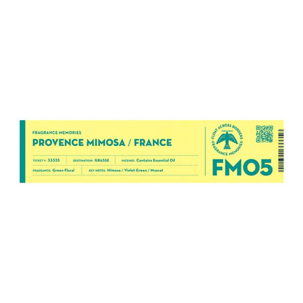 Nippon Kodo Fragrance Memories - FM 05 Provence Mimosa/France (15 Sticks), Japanese Quality Incense, Since 1575