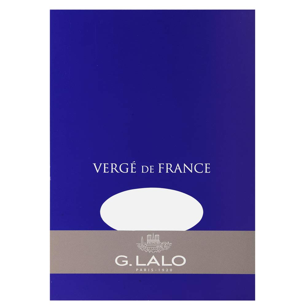 G. Lalo "Verg de France" 50 hojas de tablillas - 5 3/4 x 8 1/4 - Blanco