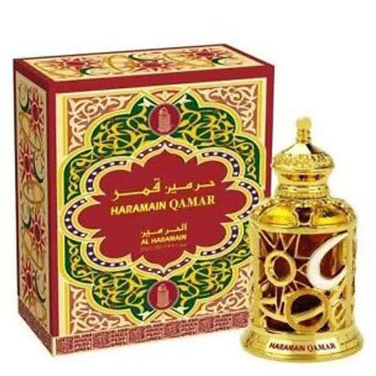 Al Haramain Qamar Perfume Oil for Unisex Long-Lasting Perfume Oil, 0.51 oz / 15 ml, Oriental Woody Amber