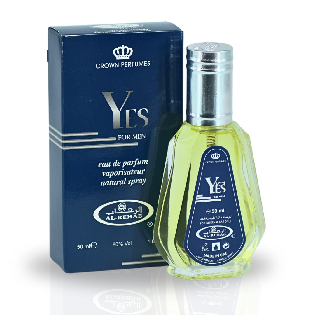 Al Rehab Yes for Men Eau de Parfum Spray, 1.65 Fl Oz (50 ml)