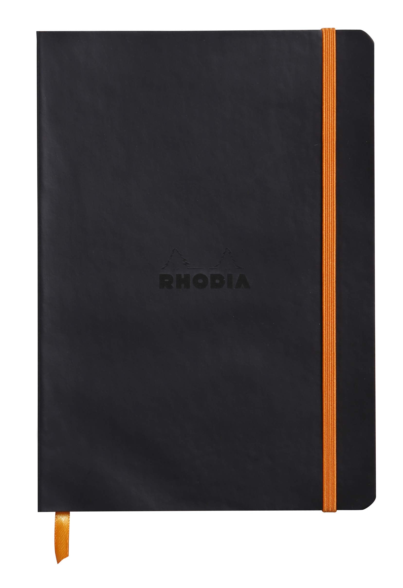 Carnet de notes Rhodia Rhodiarama Soft - 80 feuilles à pois - 6 x 8 1/4 - Noir