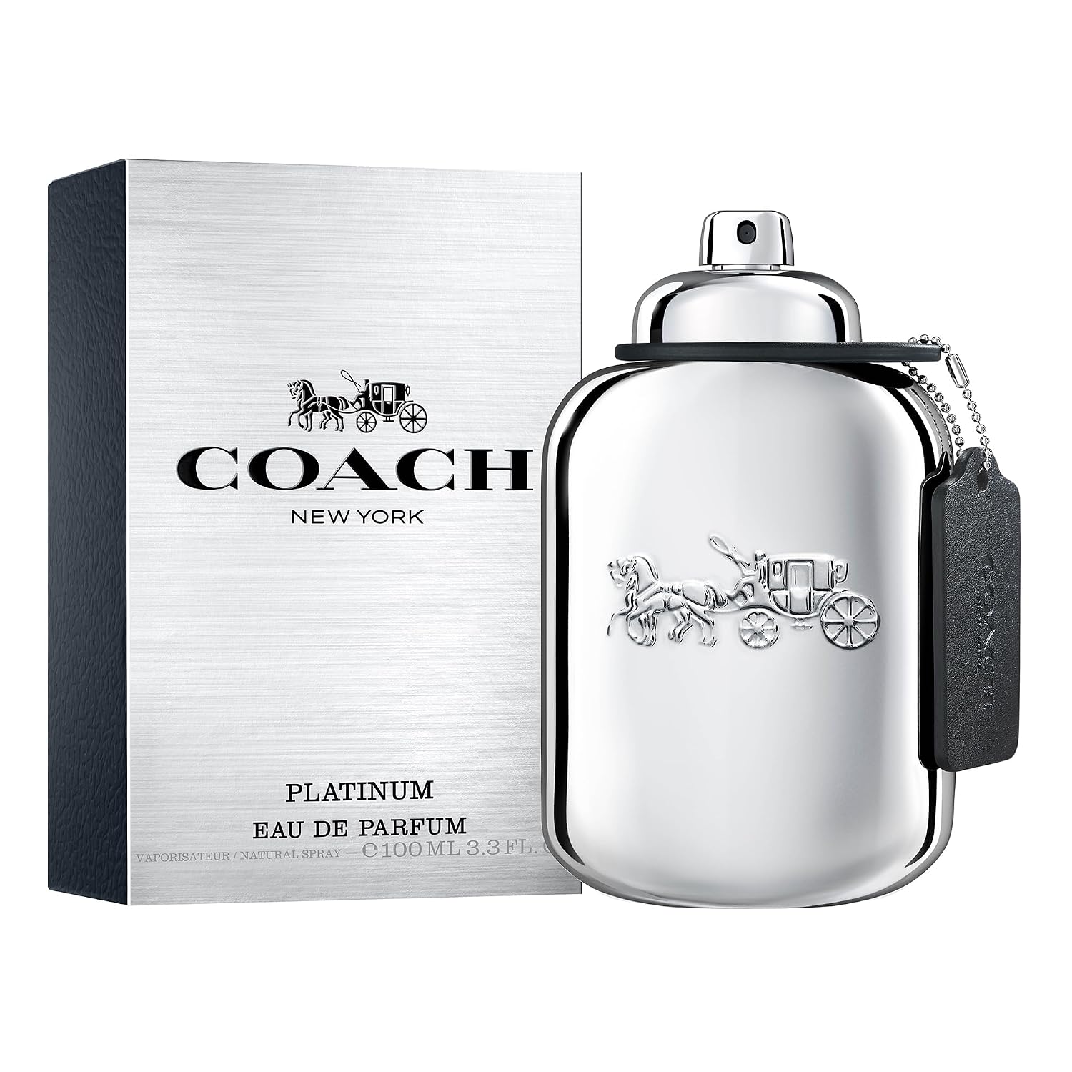 Coach Platinum Eau de Parfum Men Woody Spicy Scent 3.3 oz Spray