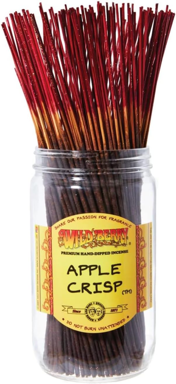 Wild Berry Apple Crisp Incense Sticks, 100 Count Hand-Dipped Aromatic Incense