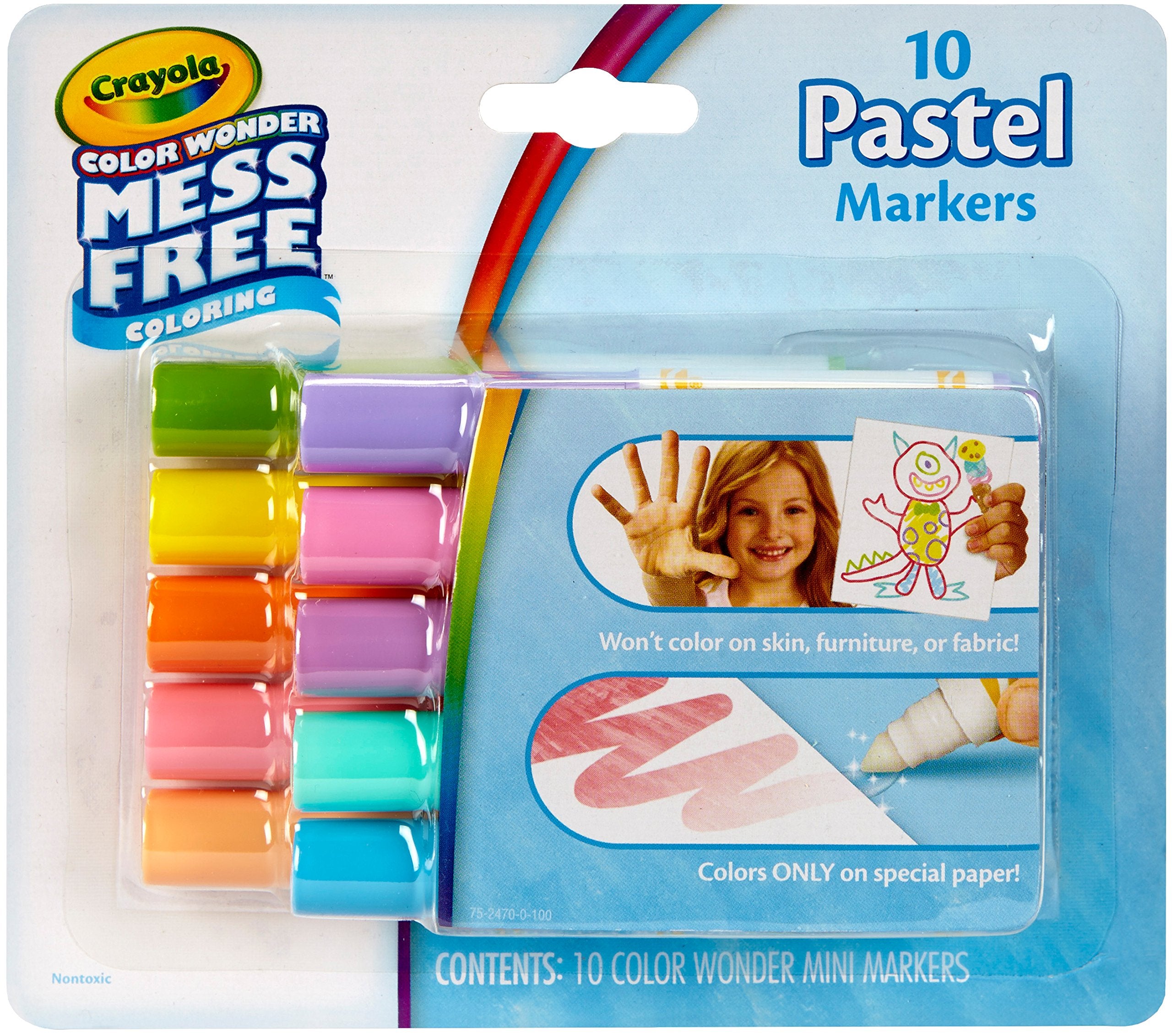 Crayola Color Wonder Mess Free 10 Pastel Markers