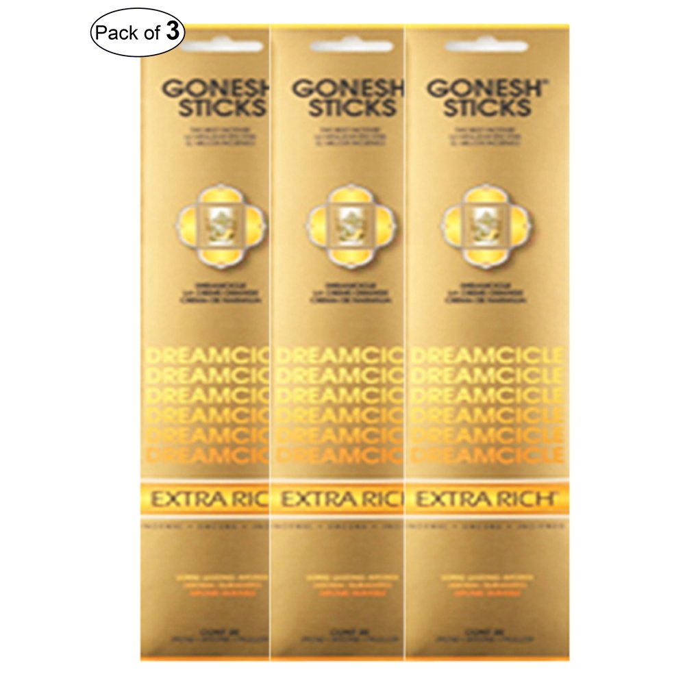 Encens Gonesh Extra Rich - Dreamcicle (20 bâtons dans 1 paquet) (Pack de 3)