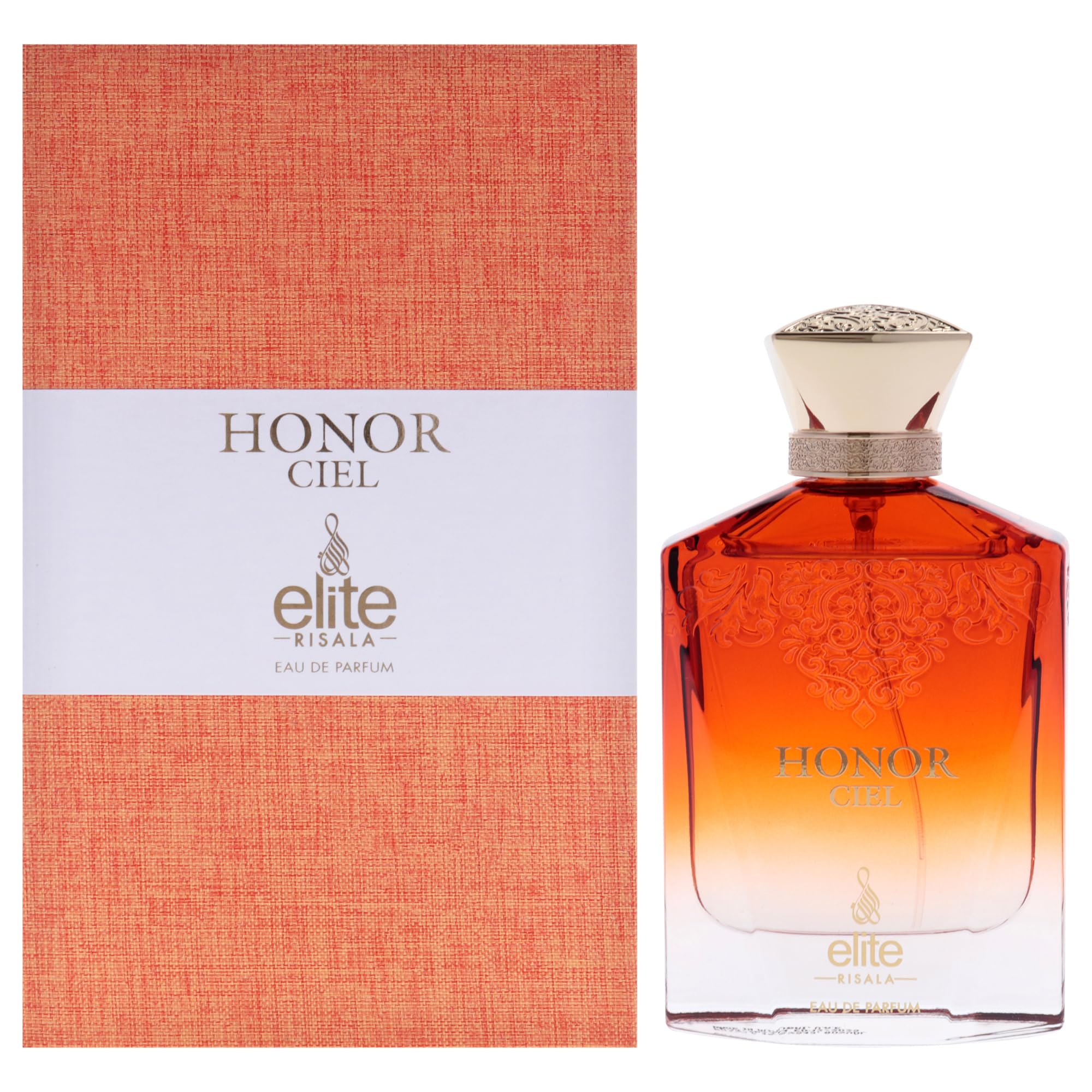 Risala Elite Honor Ciel Eau de Parfum Unisex, Fresh Marine Floral Fragrance with Citrus Iris Amber and Musk, 3.4 oz Spray