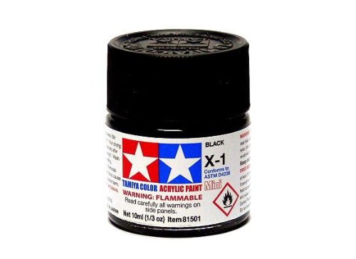 Peinture acrylique Tamiya X-1 Noir brillant 23 ml