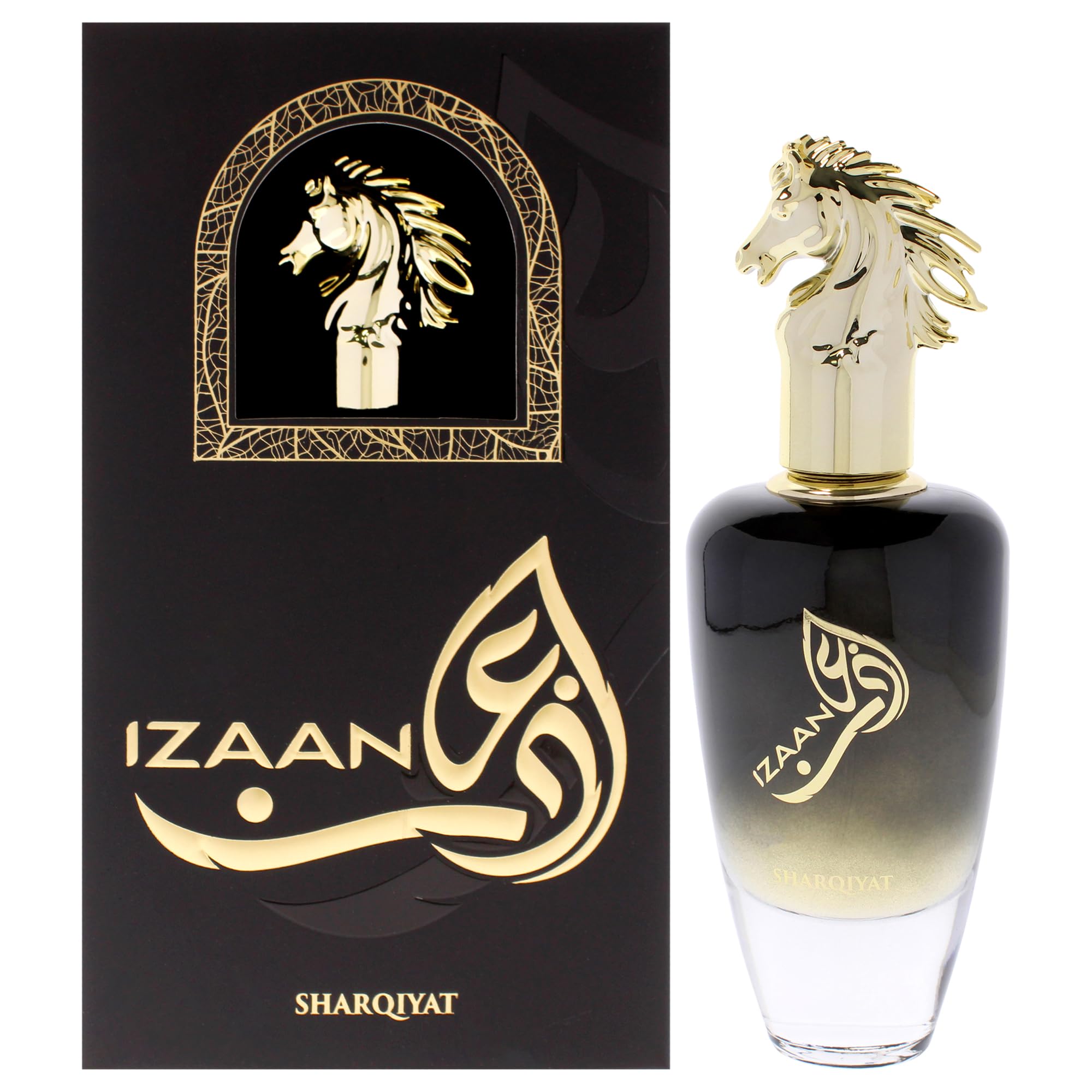Khalis Izaan Sharqiyat Collection Eau de Parfum for Men, Spicy Leather Incense Fragrance with Smoky Oriental Depth, 3.4 oz Spray