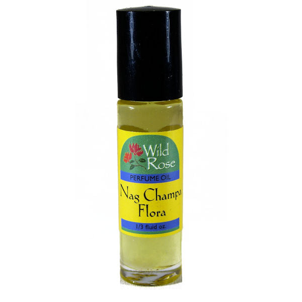 Aceite perfumado en roll-on Wild Rose Nag Champa Flora 1/3 onza