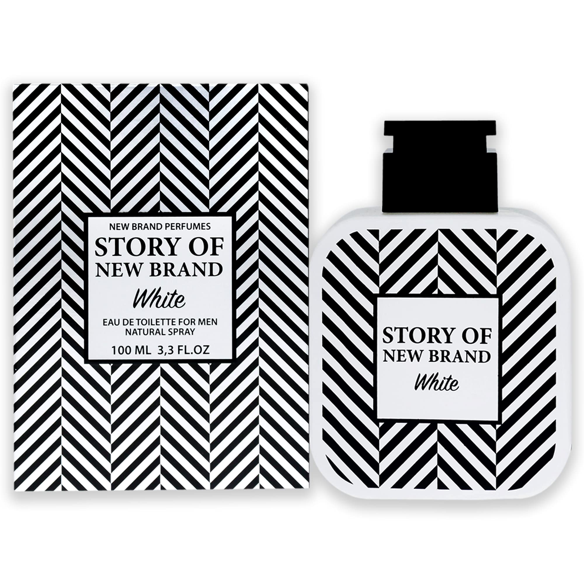 New Brand Story White Eau de Toilette Men Floral Fruity Scent 3.3 oz Spray