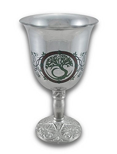 Polished Stainless Steel Tree Of Life Pagan Chalice